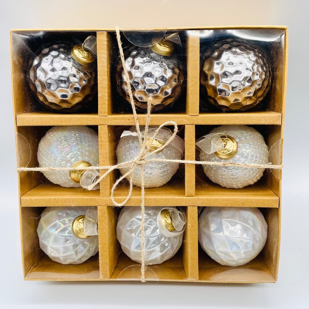 NEW 9 Kirklands Kugel Style‎ Ornaments New In Box Never Taken Out